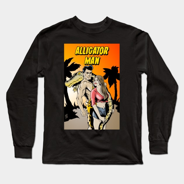 Alligator Man Long Sleeve T-Shirt by VanceCapleyArt1972